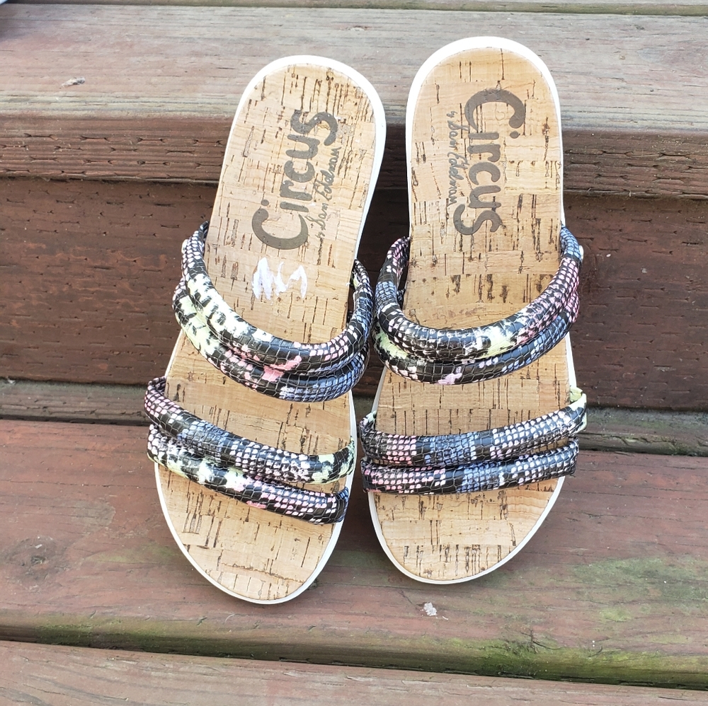 CIRCUS BY SAM EDELMAN Narina Snakeskin Slides 6